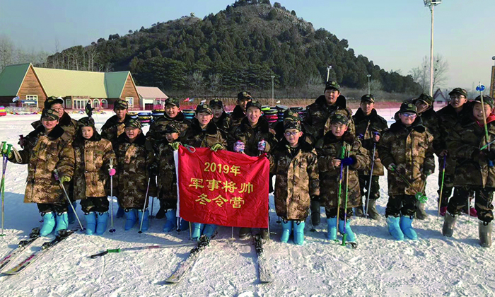 軍事滑雪合影