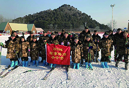 軍事滑雪合影