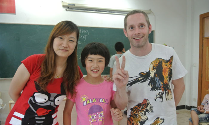 新東方泡泡少兒老師與我的合照